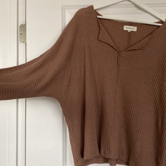 Wishlist size M/L waffle Knit Long Sleeve Top - Picture 3 of 5